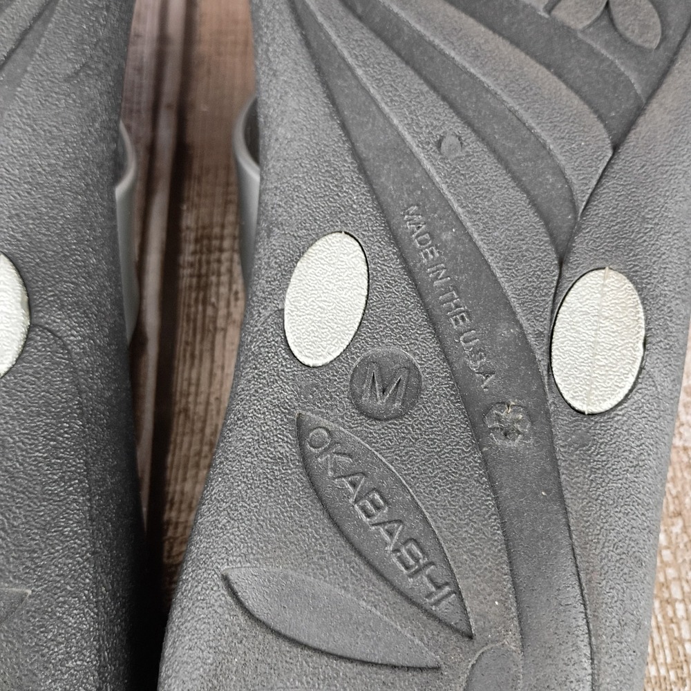 Okabashi Womens Indigo Flip Flops Black Silver Comfort Thong Sandals Size M 7-8 - Picture 6 of 6